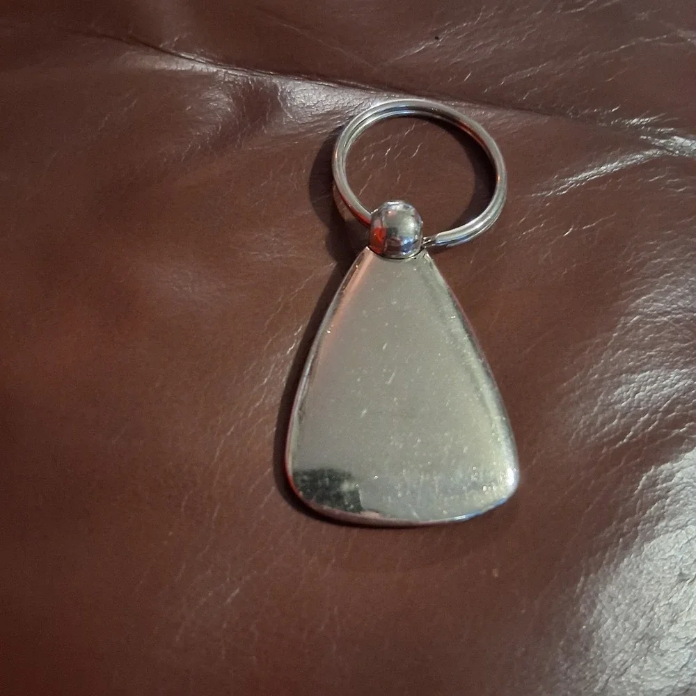 Vintage 90s Porsche Automotive Car Chrome And Nickel Finish Keychain Fair